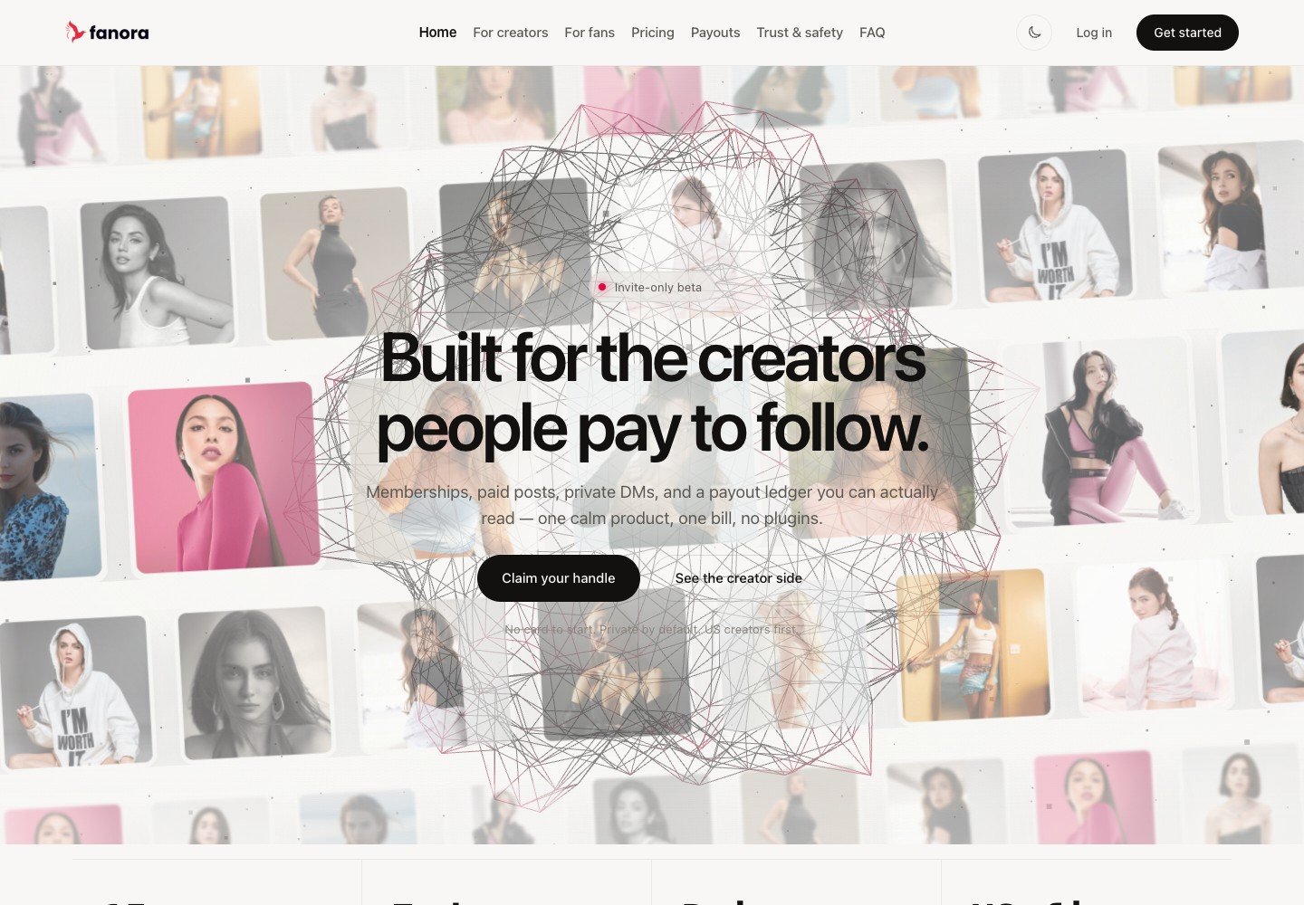 Fanora creator membership website hosted at sales-killer.com